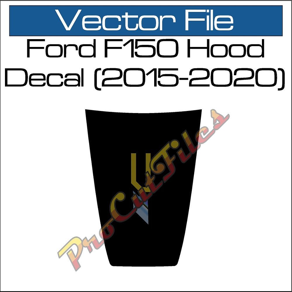 AI EPS Vector File For Ford F150 2015-2020 Center Hood Decal