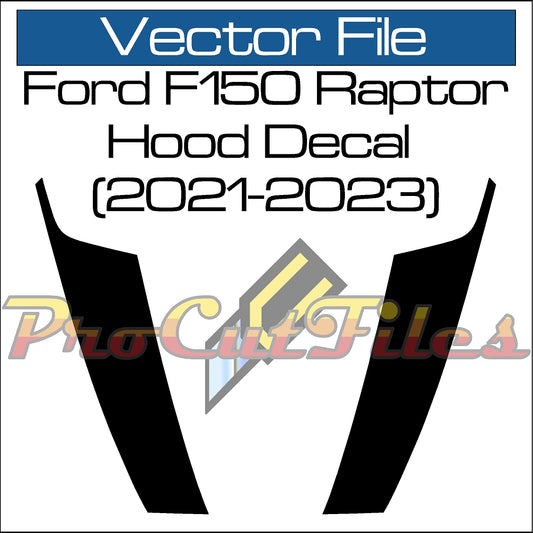 AI EPS Vector File For Ford F150 Raptor 2021-2023 Side Hood Decal