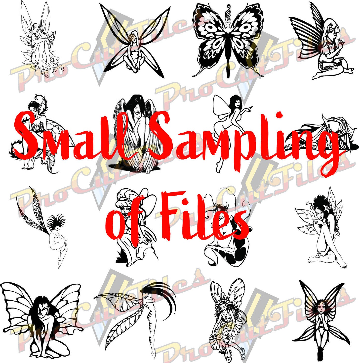 FAIRIES VECTOR CLIPART CLIP ART VINYL CUTTER PLOTTER IMAGES &T-SHIRT GRAPHICS