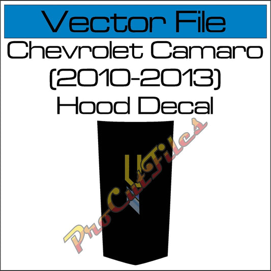 AI EPS Vector File For 2010-2013 Chevrolet Camaro Hood Blackout Decal