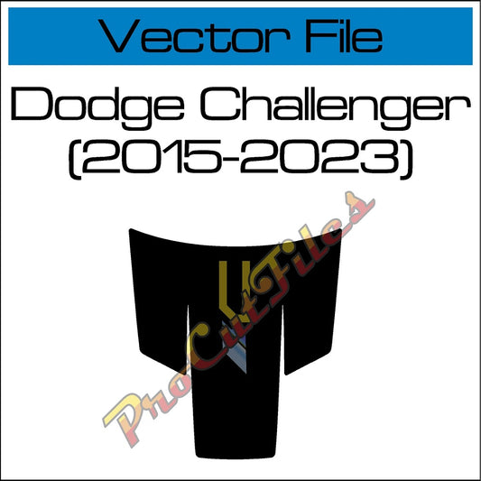 AI EPS Vector File For 2015-2023 Dodge Challenger Hood Blackout Decal