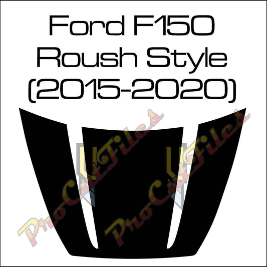 AI EPS Vector File For Ford F150 2015-2020 Roush Style Hood Decal