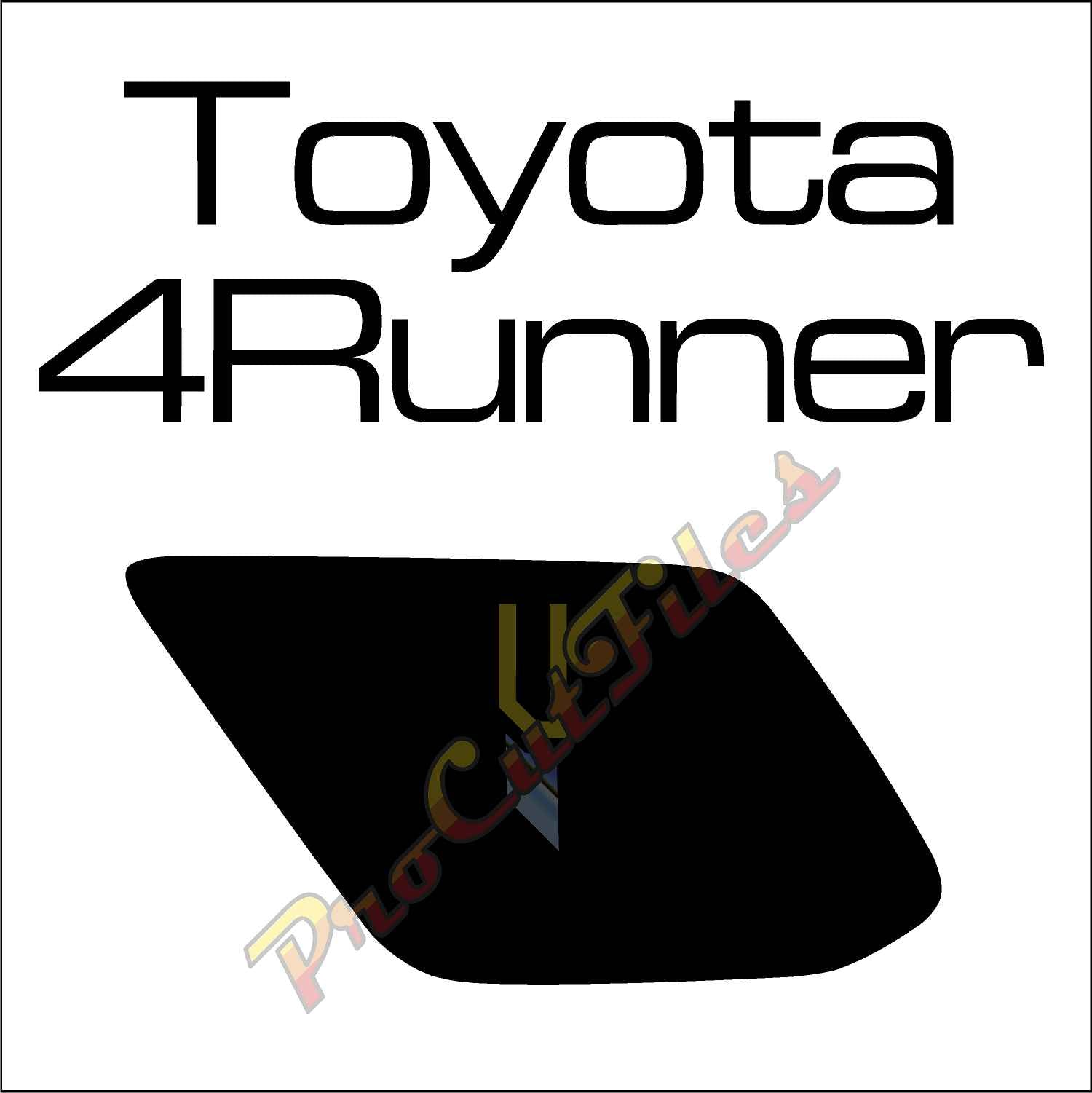 Vector 4runner AI EPS Vector File For Toyota 4Runner Rear Side Window (2014-2022) Dec ...