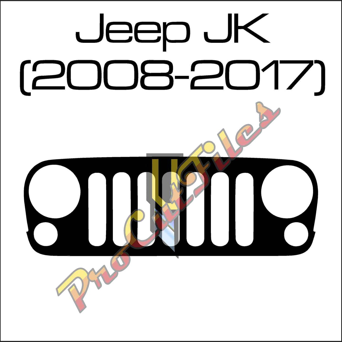 AI EPS Vector Files For Jeep Wrangler JK (2007-2018) Grill Decal