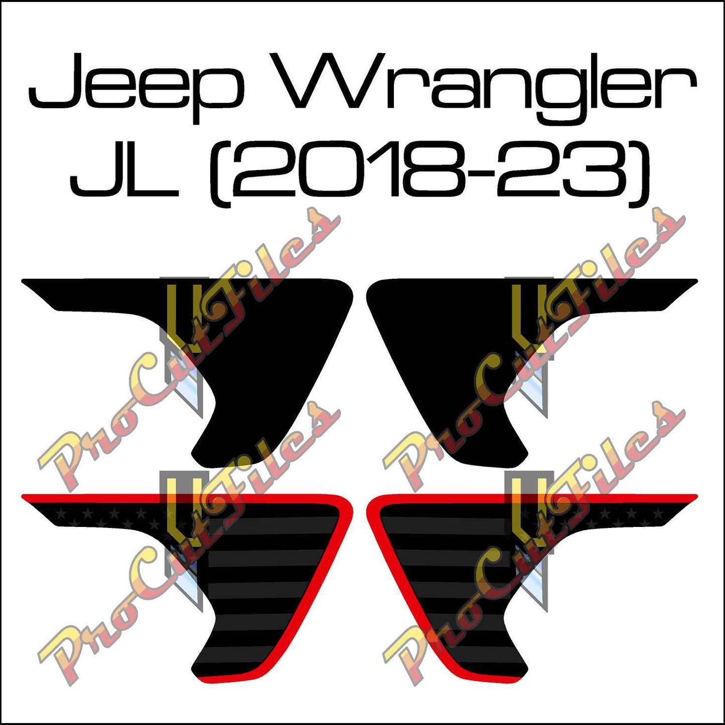 AI EPS Vector File For Jeep Wrangler JL Front Fender Decal