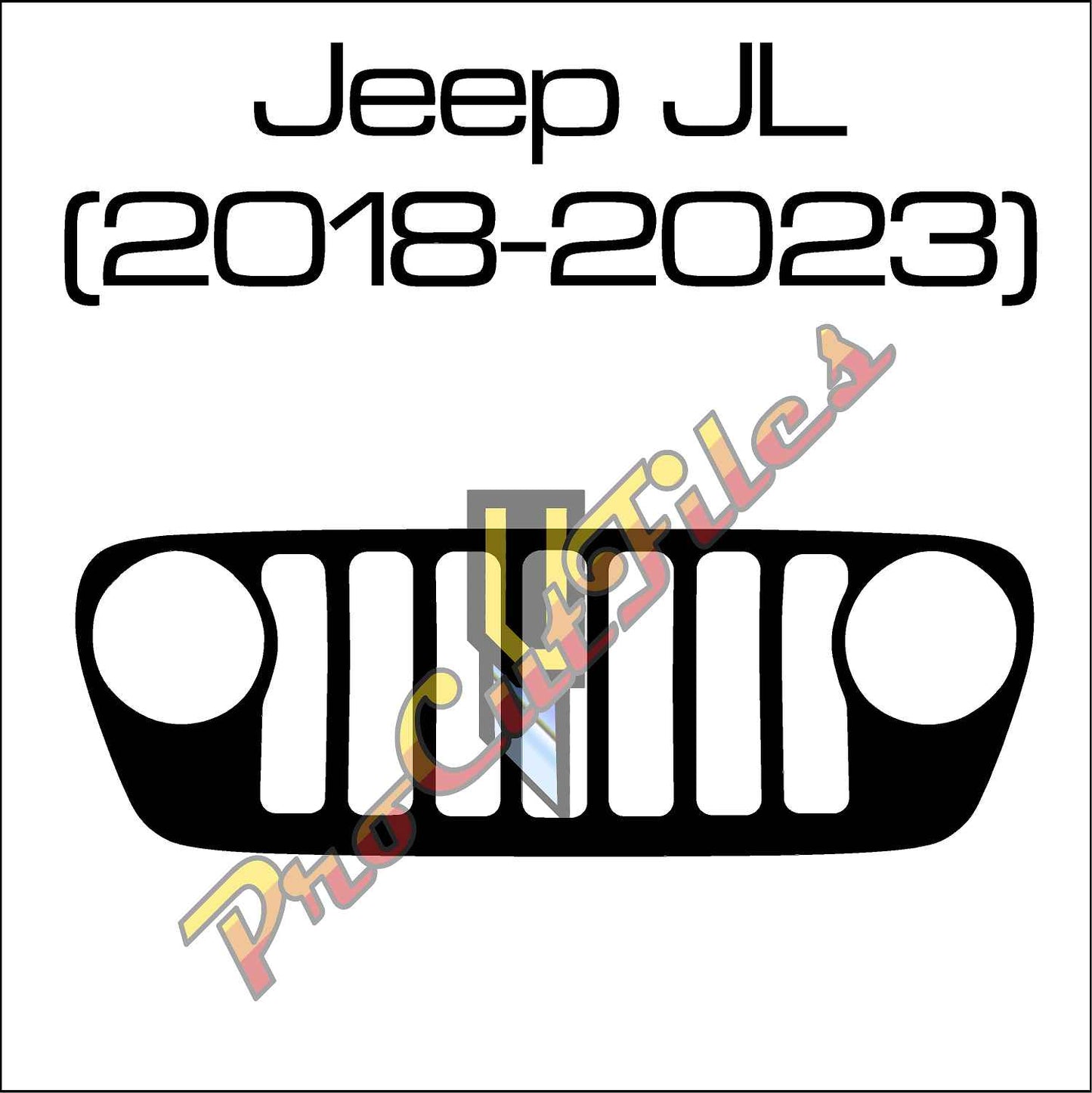 AI EPS Vector File For Jeep Wrangler JL (2018-2023) Grill Decal