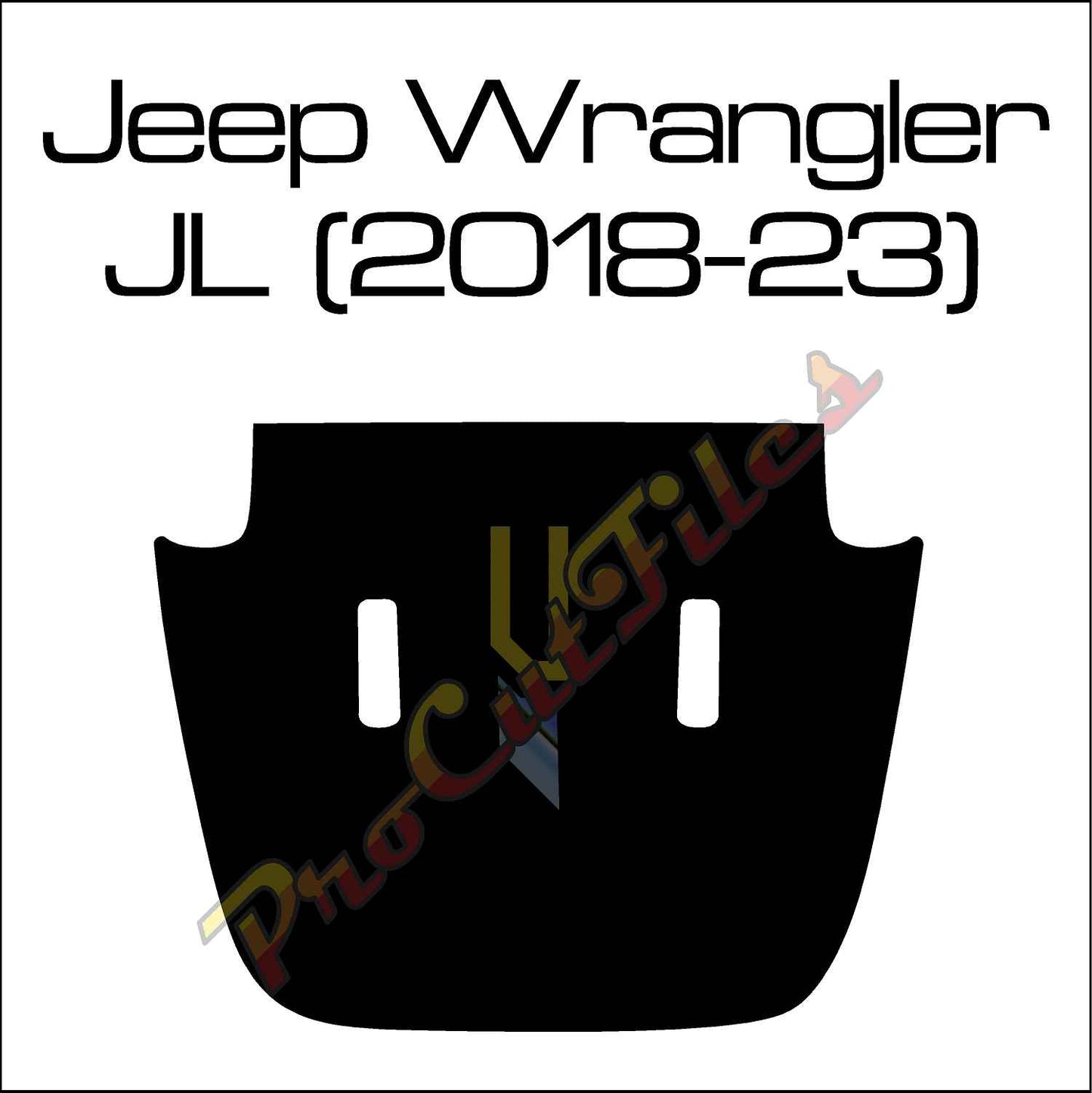 AI EPS Vector File For Jeep Wrangler JL Hood Blackout Decal