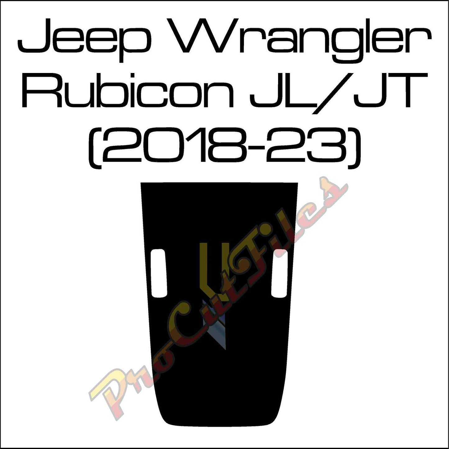 AI EPS Vector File For Jeep Wrangler JL JT Rubicon Hood Decal