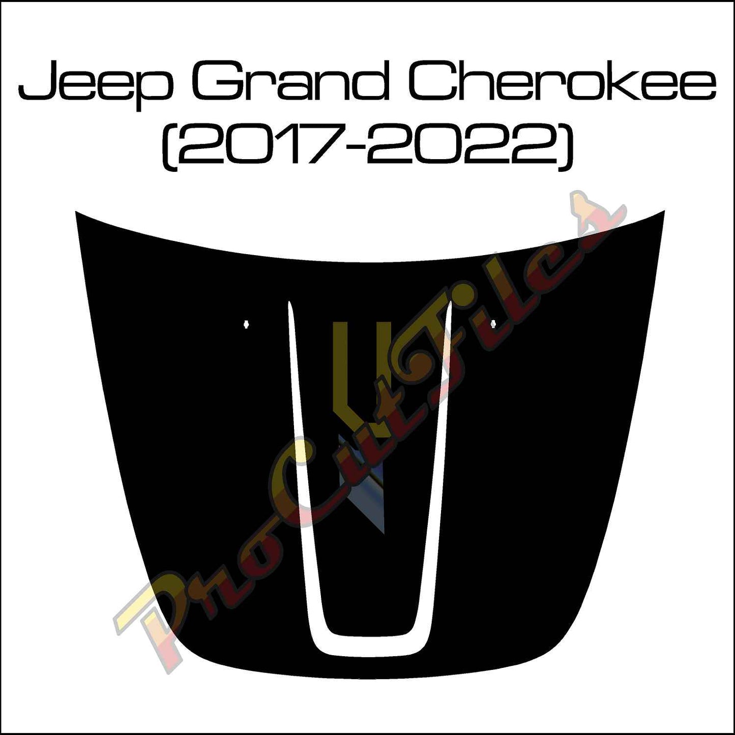 AI EPS Vector File For 2017-2022 Jeep Grand Cherokee Hood Blackout Decal