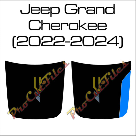 AI EPS Vector File For 2022-2024 Jeep Grand Cherokee WL Hood Blackout Decal