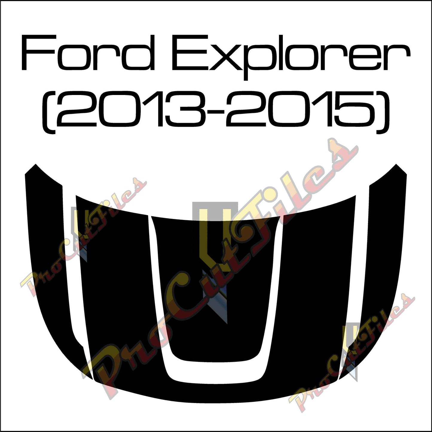 AI EPS Vector File For Ford Explorer 2013-2015 Hood Decal