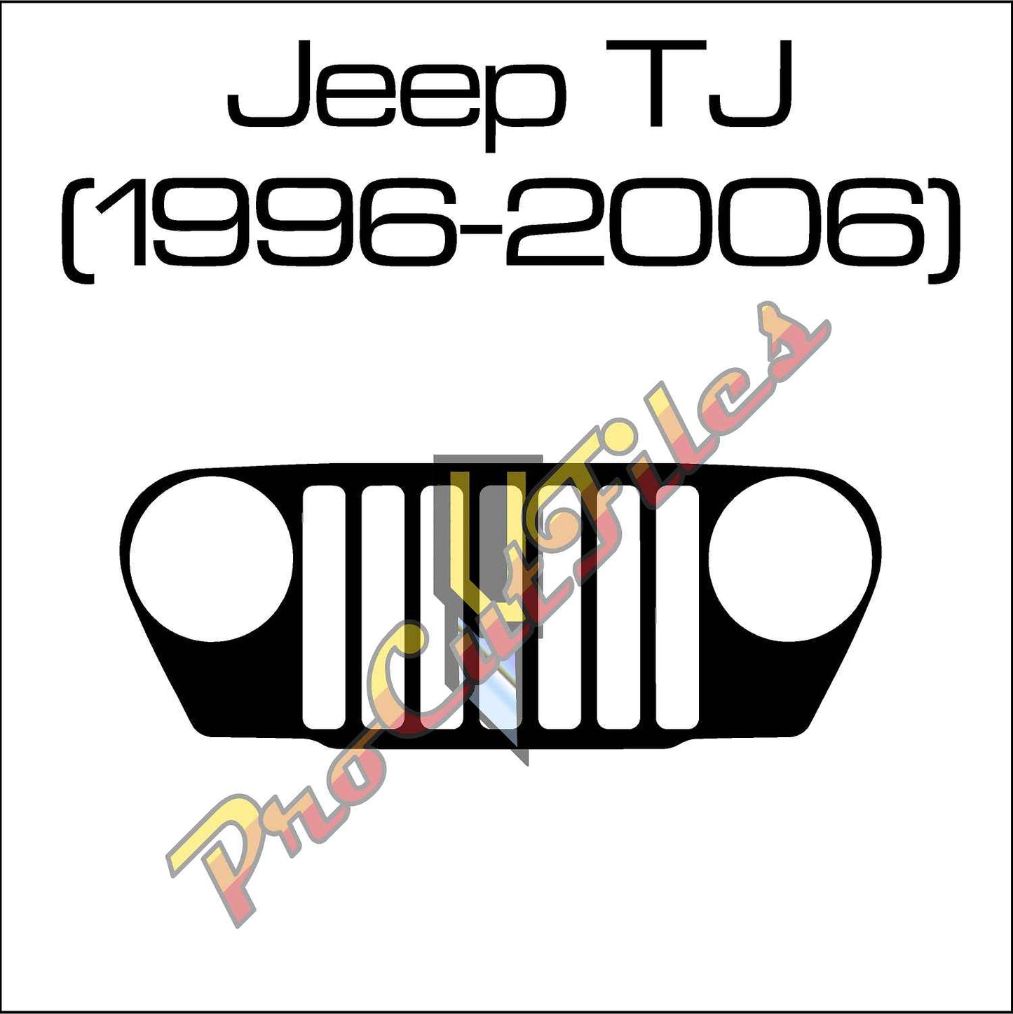 AI EPS Vector File For Jeep Wrangler TJ (1997-2006) Grill Decal