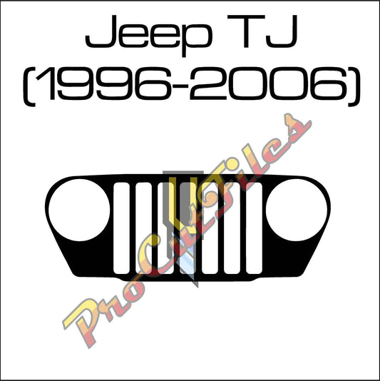 AI EPS Vector File For Jeep Wrangler TJ (1997-2006) Grill Decal